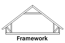 Framework - Takstolar, vindskivor och ytterpanel i Göteborg.