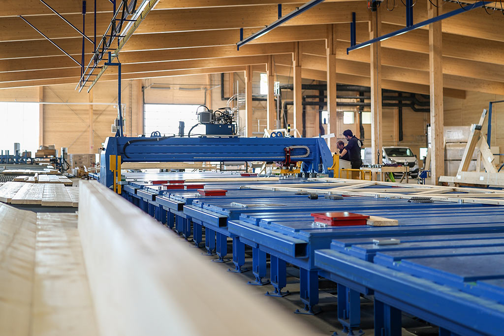 Takstolar tillverkas