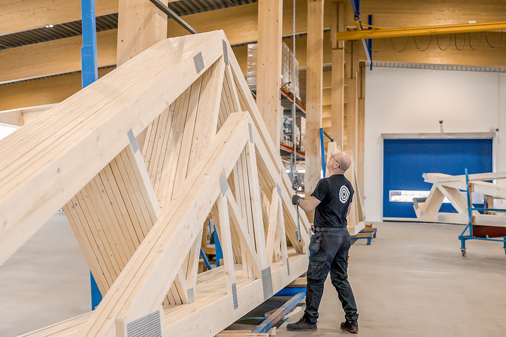 Takstolar i fabriken