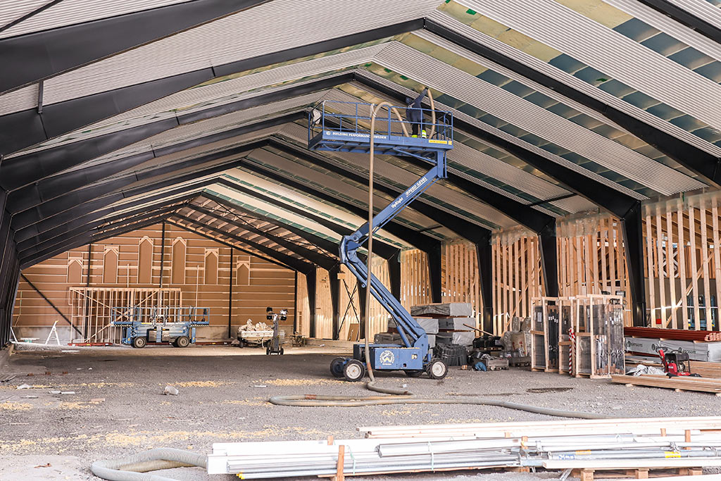 Manegen med stålkonstruktion 