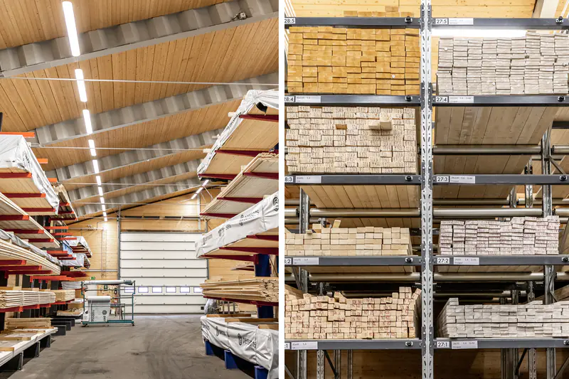 Trävaror i plocklagret